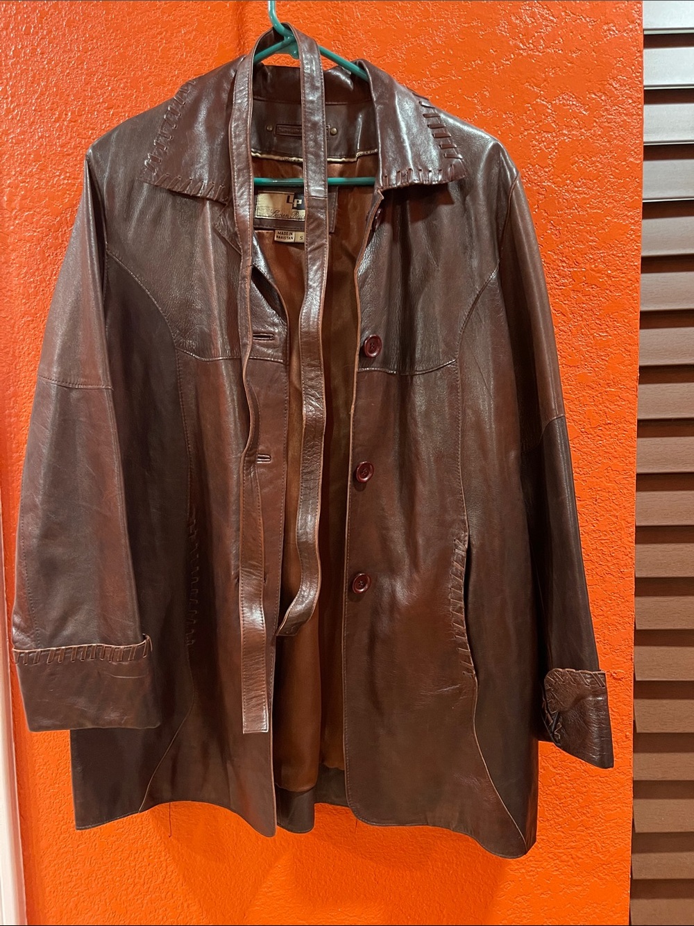 Lucien Piccard Women's Dark Brown Leather Jacket with Belt
